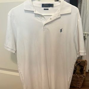 White polo men’s collared shirt